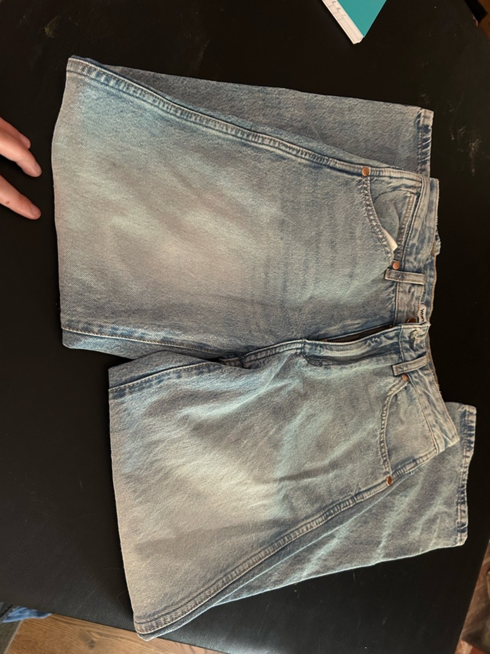Wrangler Light Blue Straight Leg Jeans - Picture 3 of 5